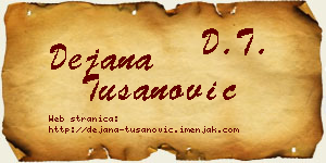 Dejana Tušanović vizit kartica